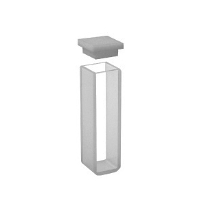 Standard-cuvette with round bottom and lid